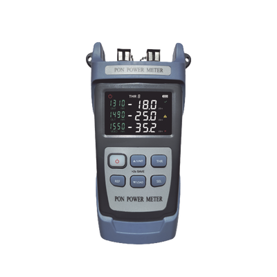 Imagen de Medidor de Potencia Óptica (OPM) para Fibra Óptica en Redes FTTx / Soporta 3 Longitudes de Onda: 1310nm , 1490nm y 1550nm / Compatible con Conectores SC y FC