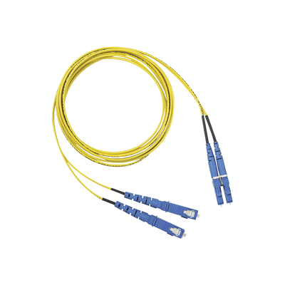 Imagen de Jumper de Fibra Optica Monomodo 9/125 OS2, LC-SC Duplex, OFNR (Riser), Color Amarillo, 1 Metro