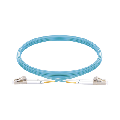 Imagen de Jumper de Fibra Óptica Multimodo OM3 50/125 LC-LC OFNR (Riser), 2.0 mm, Dúplex, Aqua, 5 metros