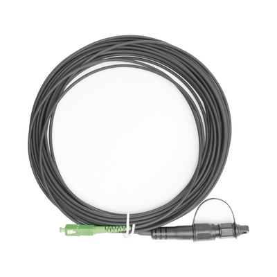 Imagen de Jumper de Fibra Óptica, conector SC/APC - conexión a caja FDP460, redondo, 10 metros, forro 3 mm, G657A2, negro