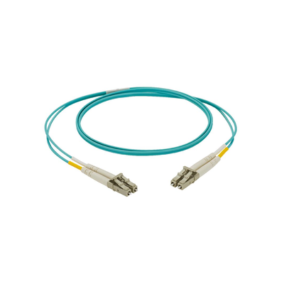 Imagen de Jumper de Fibra Optica Multimodo 50/125 OM3, LC-LC Duplex, LSZH, Color Aqua, 3 Metros