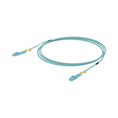 Imagen de Jumper de Fibra Óptica Multimodo LC-LC duplex 10 G, 50/125 OM3, Color Aqua, 3 Metros