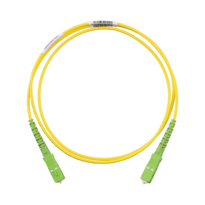 Imagen de Jumper de Fibra Optica Monomodo 9/125 OS2, SC/APC-SC/APC Simplex, OFNR (Riser), Color Amarillo, 1 Metro