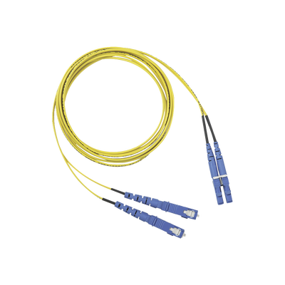 Imagen de Jumper de Fibra Optica Monomodo 9/125 OS2, LC-SC Duplex, OFNR (Riser), Color Amarillo, 2 Metros