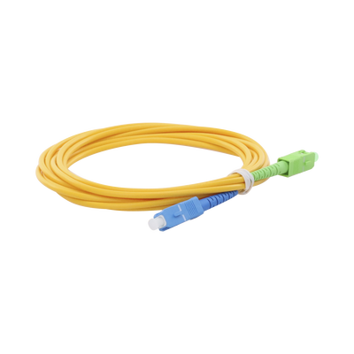 Imagen de Jumper de Fibra Óptica Monomodo SC/UPC-SC/APC Simplex, color amarillo, 3 metros, 3 mm