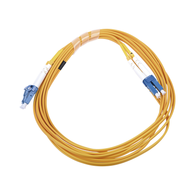 Imagen de Jumper de Fibra Óptica Monomodo 9/125 LC/UPC-LC/UPC, PVC, 2.0 mm, Dúplex, amarillo, 3 metros