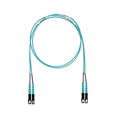 Imagen de Jumper de Fibra Optica Multimodo 50/125 OM3, SC-SC Duplex, LSZH (Cero Halógenos), Color Aqua, 2 Metros