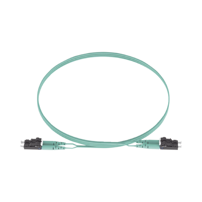 Imagen de Jumper de Fibra Optica Multimodo 50/125 OM3, LC-LC Duplex, OFNR (Riser), Color Aqua, 5 Metros
