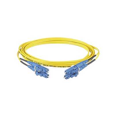 Imagen de Jumper de Fibra Optica Monomodo 9/125 OS2, LC-LC Duplex, OFNR (Riser), Color Amarillo, 5 Metros