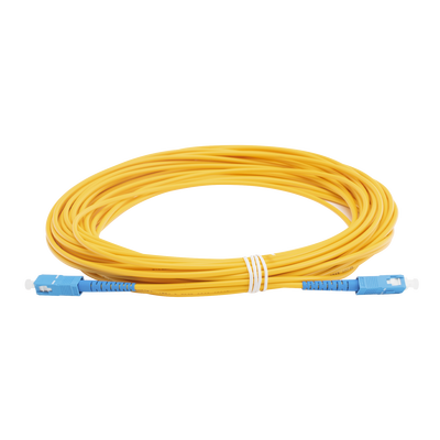 Imagen de Jumper de Fibra Óptica Monomodo SC/UPC - SC/UPC Simplex, color amarillo, 15 metros