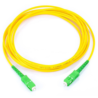 Imagen de Jumper de Fibra Óptica Monomodo SC/APC-SC/APC Simplex, color amarillo, 1 metro