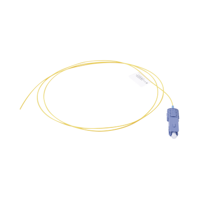 Imagen de Pigtail de Fibra Óptica SC/UPC Simplex, Monomodo OS1/OS2 XGLO, OFNR, Color Amarillo, 1 Metro
