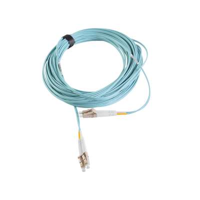 Imagen de Jumper de Fibra Óptica Multimodo 50/125 XGLO OM3, LC-LC Duplex, OFNR, Color Aqua, 10 Metros