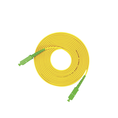 Imagen de Jumper de Fibra Óptica Monomodo SC/APC-SC/APC Simplex, color amarillo, 3 metros