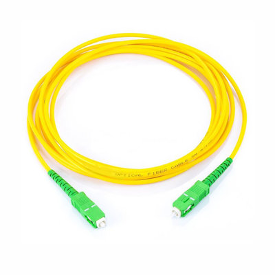 Imagen de Jumper de Fibra Óptica Monomodo SC/APC SC/APC Simplex, color amarillo, 2 metros