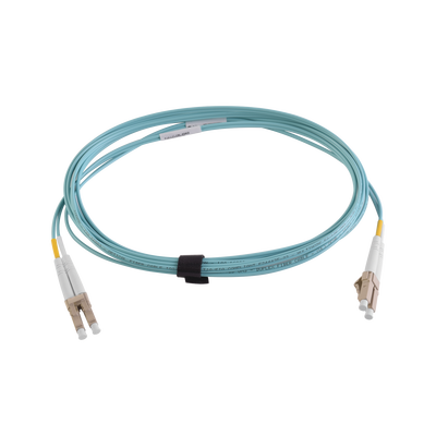Imagen de Jumper de Fibra Óptica Multimodo 50/125 XGLO OM3, LC-LC Duplex, OFNR, Color Aqua, 3 Metros