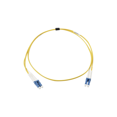 Imagen de Jumper de Fibra Óptica Monomodo (OS2), XGLO, Riser, LC/UPC-LC/UPC Duplex, OFNR, Color Amarillo, 1 Metro