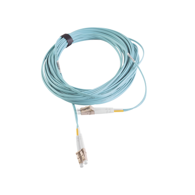 Imagen de Jumper de Fibra Óptica Multimodo 50/125 XGLO OM3, LC-LC Duplex, OFNR, Color Aqua, 7 Metros
