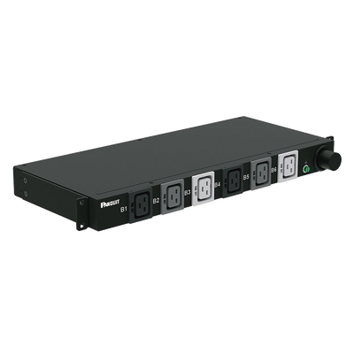 Imagen de PDU Básico para Distribución de Energía, Plug de Entrada Trifásico CS8365C, Con 6 Contactos C19, Instalación Horizontal de 19in, 1UR, 50 Amp, 208 Vca