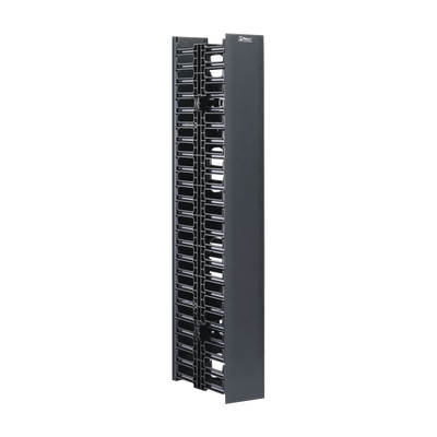 Imagen de Organizador Vertical NetRunner, Doble (Frontal y Posterior), Para Rack Abierto de 45 Unidades, 4.9in de Ancho, Color Negro