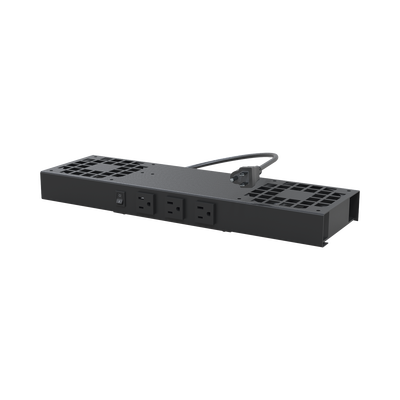 Imagen de Kit de 2 Ventiladores (12 x 12 cm) con 3 Tomas de Corriente 110 Vca/50 Hz con Clavija
