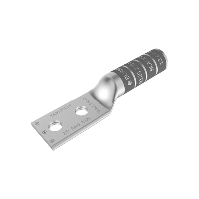 Imagen de Zapata Terminal de Cobre Electrolítico/ Cañon Largo con 2 Perforaciones para Tornillos de 1/2" / Cable Calibre 2/0 / Espaciamiento entre orificios de 1 3/4".
