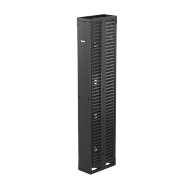Imagen de Organizador Vertical PatchRunner™, Doble (Frontal y Posterior), Para Rack Abierto de 45 Unidades, 10in de Ancho, Color Negro