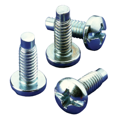 Imagen de Kit de 20 Tornillos x 0.75, Para Uso con Rieles de Tornillo Directo o Tuerca Enjaulada, de Acero, Color Negro