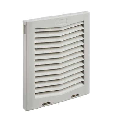 Imagen de Rejilla de Escape Para Ventilador con Filtro HG, Protección IP54, Compatible con Ventiladores HF10 de 10 in, De Plástico, Color Gris Claro