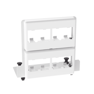 Imagen de Patch Panel de 8 Puertos Mini-Com, Para Uso con Gabinetes Multipropósito, de Instalación a Presión, Color Blanco