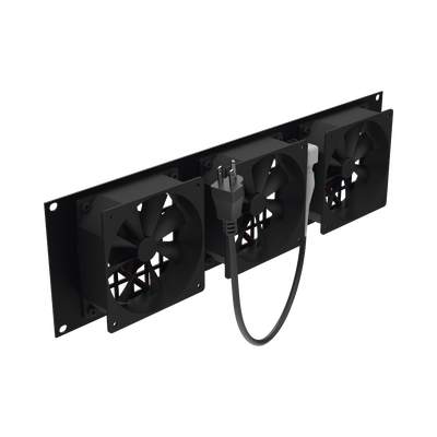 Imagen de Kit de 3 Ventilador 110 Vca (12 x 12 cm) con Clavija 5-15P. Para instalación en Postes Rack