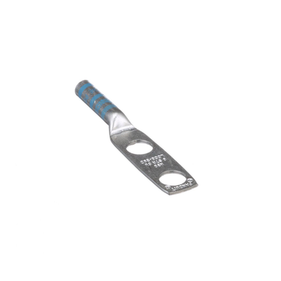 Imagen de Terminal de Compresión de Barril Largo, de Dos Orificios de 3/8, para Cable 6 AWG, Espacios Entre Orificios de 1in