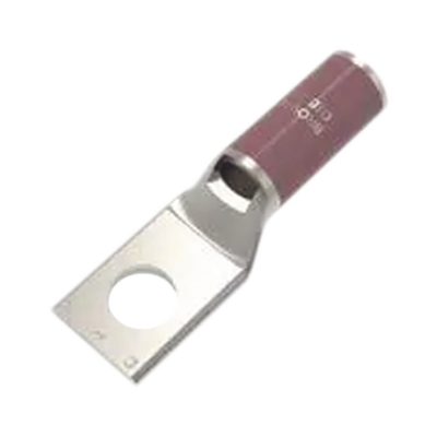 Imagen de Zapata Terminal de Compresión BURNDY Cañón Corto para Tornillo de 1/4" y Calibre 2 AWG.