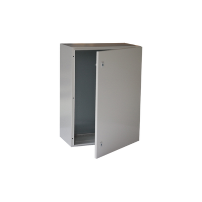 Imagen de Gabinete de Acero IP66 Uso en Intemperie (400 x 600 x 250 mm) con Placa Trasera Interior Metálica y Compuerta Inferior Atornillable (Incluye Chapa y Llave T).