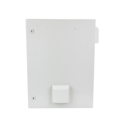 Imagen de Gabinete Ventilado de Acero IP55 Uso en Exterior (600 x 800 x 300 mm) con Placa Trasera Interior Metálica y Compuerta Inferior Atornillable. Incluye Ventilador, Ventilas, filtros, Chapas y Llave T.
