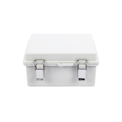 Imagen de Gabinete de Plástico ABS, Uso en Intemperie IP66 (170 x 220 x 110 mm) Cierre por broche Inoxidable y Permite Cerrado con Candado y Llave (Perno 5mm) No Incluido