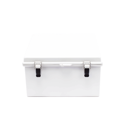 Imagen de Gabinete de Plástico ABS, Uso en Intemperie ip66 (300 x 300 x 180 mm) Cierre por Broche Inoxidable y Permite Cerrado con Candado y Llave (Perno 5mm) No Incluido