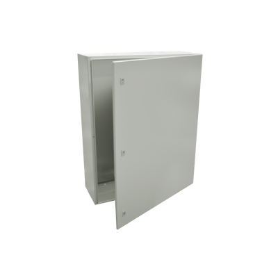 Imagen de Gabinete de Acero IP66 Uso en Intemperie (800 x 1200 x 400 mm) con Placa Trasera Interior Metálica y Compuerta Inferior Atornillable (Incluye Chapa y Llave).