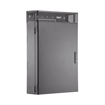 Imagen de Gabinete de Montaje en Pared TrueEdge™, Con 3 UR para Equipo Activo y 3 UR para Paneles de Parcheo, Fabricado en Acero, Color Negro