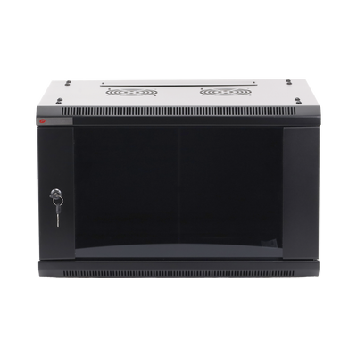 Imagen de Gabinete PRECISION, Con Puerta de Cristal Templado, de 19in, 6UR, 450mm de Profundidad, Color Negro