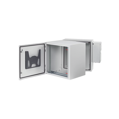 Imagen de Gabinete Industrial ProTek de Puerta Sólida, Protección NEMA Tipo 4/12/4X; IP66; IK10, Abatible, Fabricado en Acero, 12 UR, Color Gris Claro