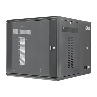 Imagen de Gabinete PanZone de Montaje en Pared, de 19in, Puerta con Ventana de Seguridad, 12 UR, 762mm de Profundidad, Color Negro