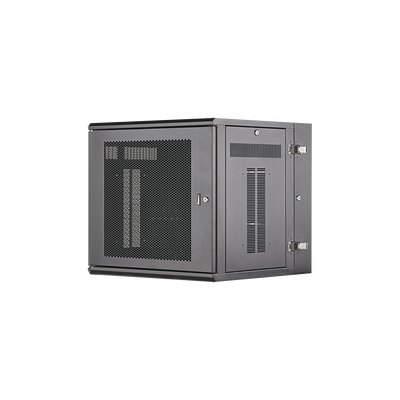 Imagen de Gabinete PanZone de Montaje en Pared, de 19in, Puerta Ventilada, 12 UR, 635mm de Profundidad, Color Negro