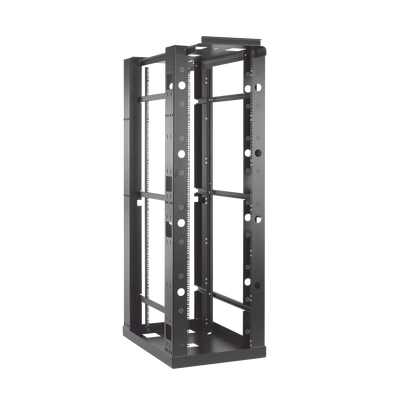 Imagen de Rack de 4 Postes Sísmico, Estándar de 19 in, Rieles Con Orificio Para Tuerca Enjaulada, Fabricado en Acero, 45 Unidades de Rack, Color Negro