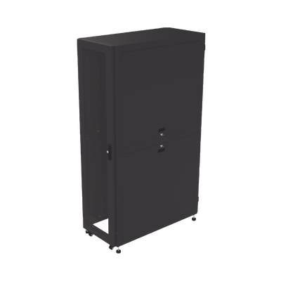 Imagen de Gabinete Profesional para Telecomunicaciones de 45UR, 1200 mm Profundidad, Incluye 2 Organizadores Verticales de 45 Unidades de Rack, Se envía el Gabinete Armado.