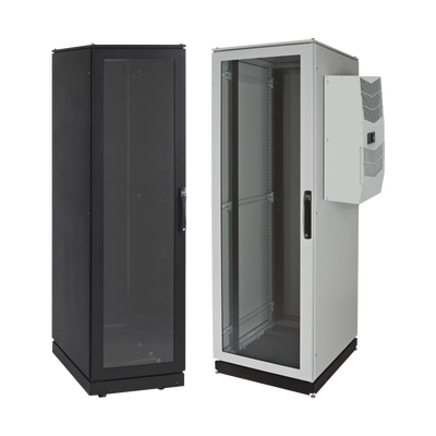 Imagen de Gabinete de Telecomunicaciones ProLine V/D, 600 mm de Ancho, 1000 mm de Profundidad, Compatible Con Aire Acondicionado Tipo G52, NEMA 12, 42 UR, Color Negro