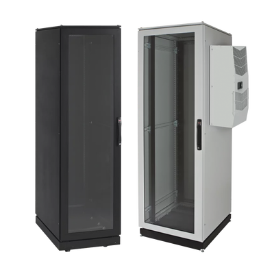 Imagen de Gabinete de Telecomunicaciones ProLine V/D, 700 mm de Ancho, 800 mm de Profundidad, Compatible Con Aire Acondicionado Tipo G28, 42 UR, Color Gris Claro