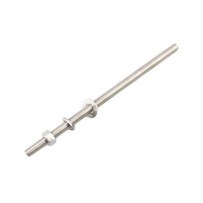 Imagen de Kit de 10 Varillas Roscadas de 3/8 x 12 in, con Arandelas Planas, Arandelas de Seguridad y Tuercas.