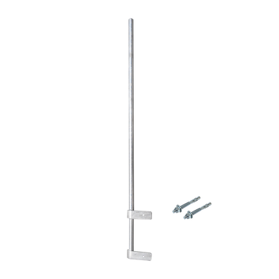 Imagen de Mástil Liviano de Pared de 1.5 m (Diam. 1-1/4") con Cejas de Fijación  Soldadas, ¡No se gira! Incluye Taquetes para instalación.