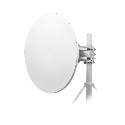 Imagen de Antena direccional Alto Rendimiento / Parábola profunda para mayor aislamiento al ruido /4 ft / 4.9 a 6.1 GHz /  / Ganancia de 35 dBi / Soporte de acero inoxidable / Polaridad en 90 ° y 45 ° / Incluye montaje.